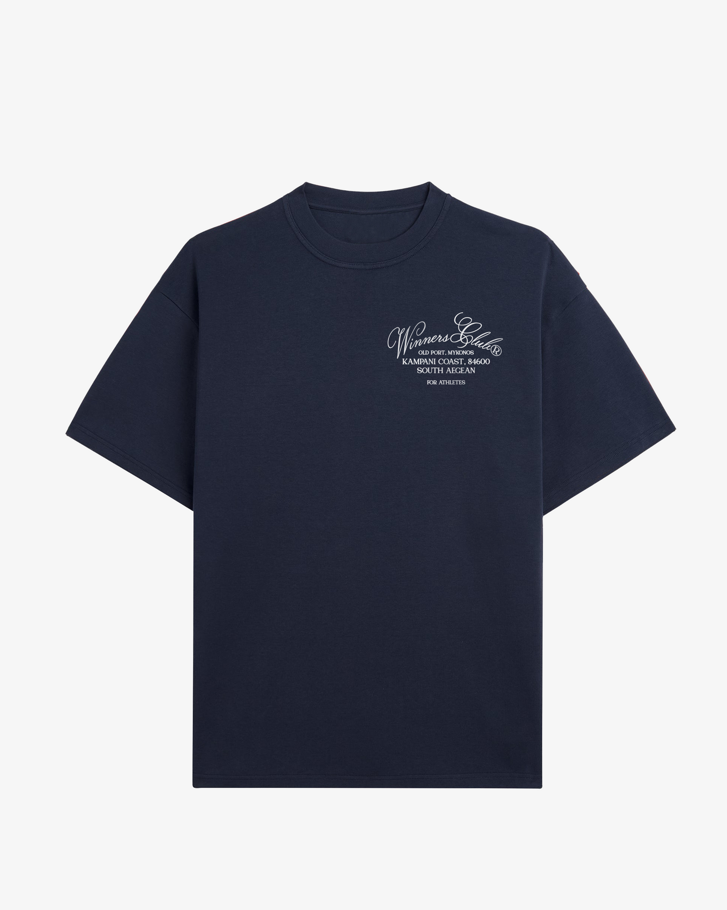 WINNERS CLUB NAVY GRAPHIC T SHIRT - OVERSIZED