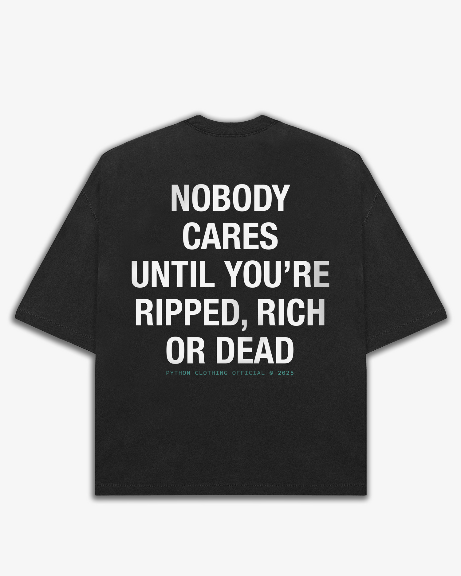NOBODY CARES GRAPHIC T SHIRT - OVERSIZED