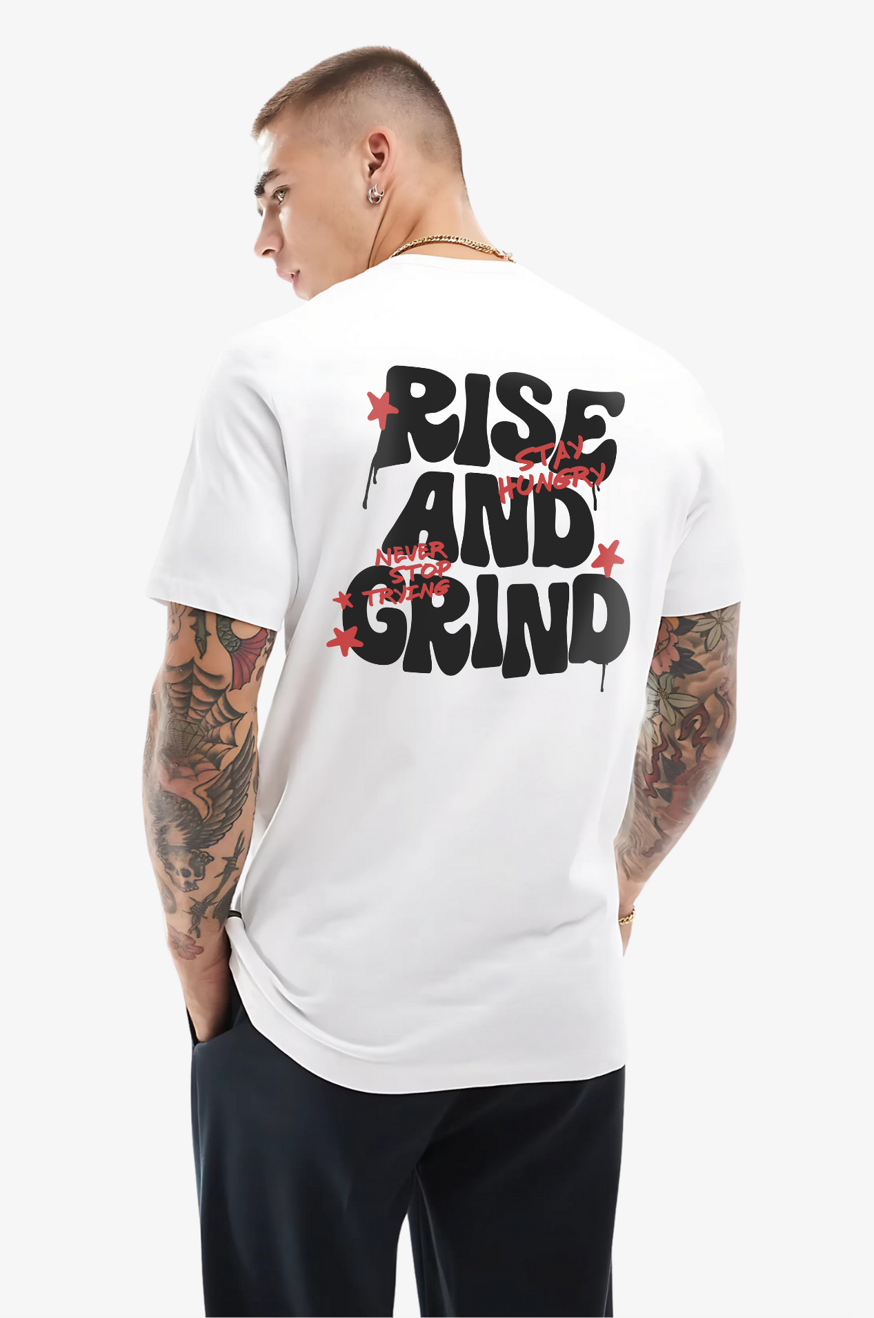 RISE AND GRIND GRAPHIC T SHIRT Classic Fit T Shirt