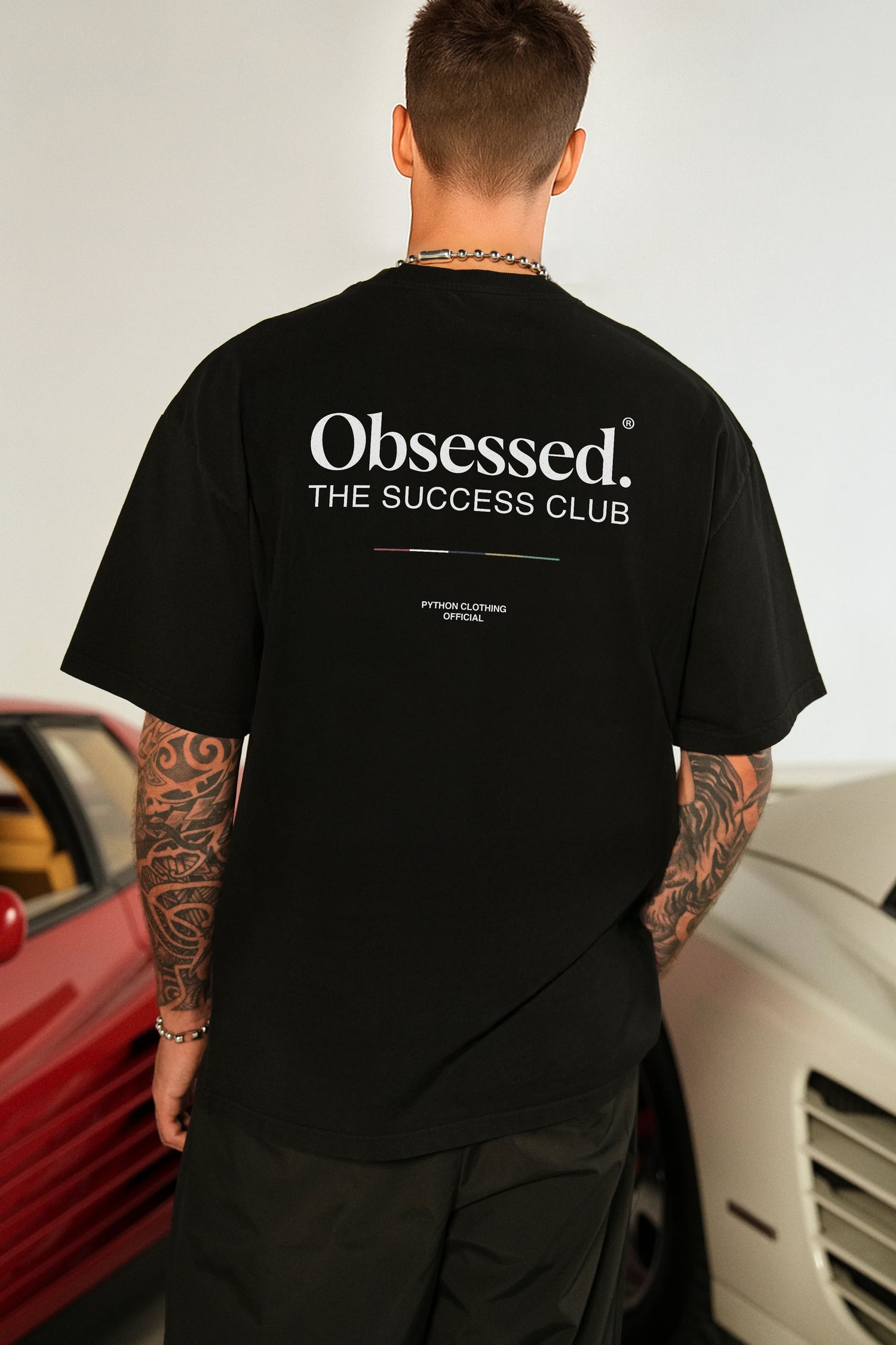 OBSESSED BLACK GRAPHIC T SHIRT - OVERSIZED