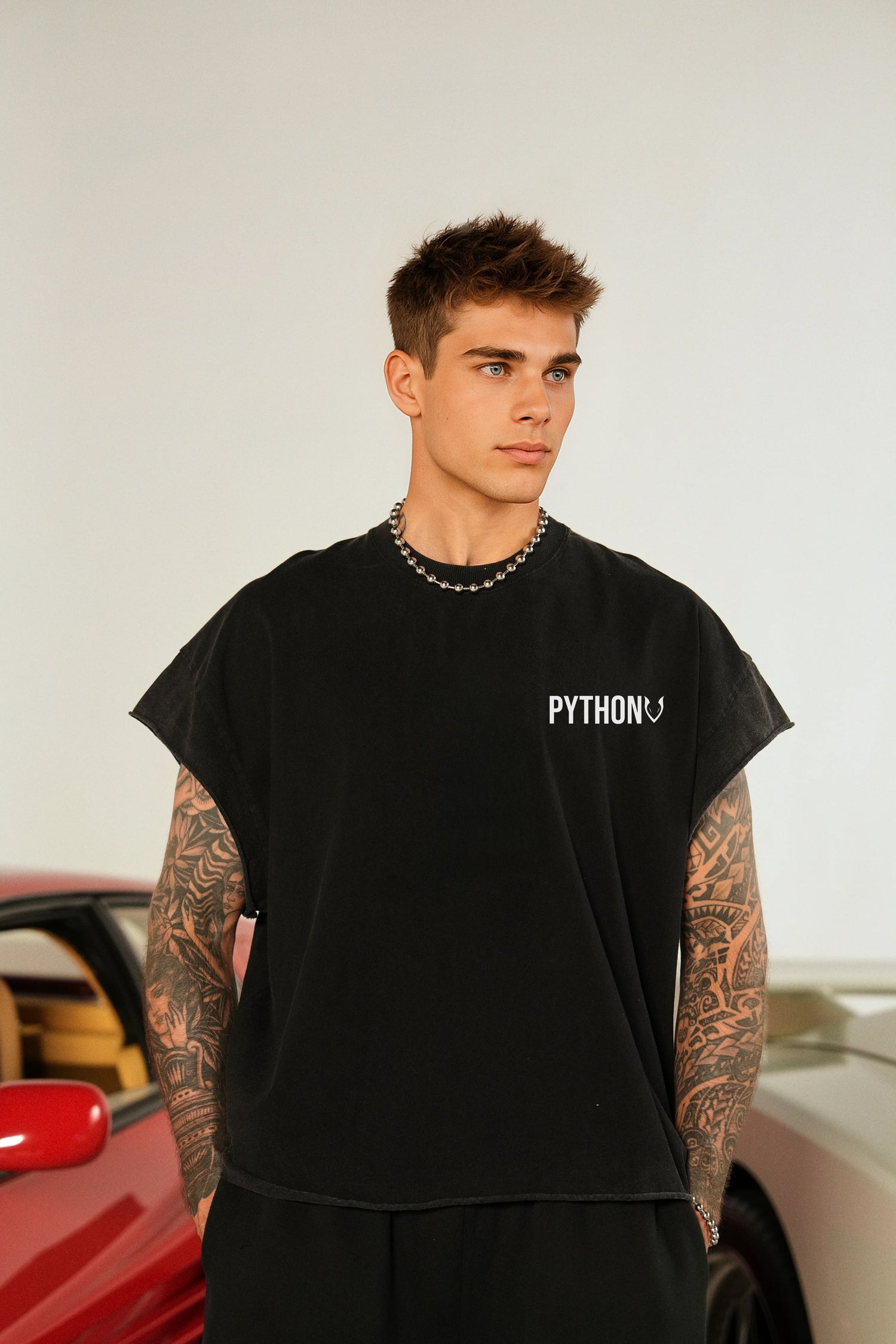 LIMITED - LEG DAY HATER OVERSIZED TANK TOP BLACK