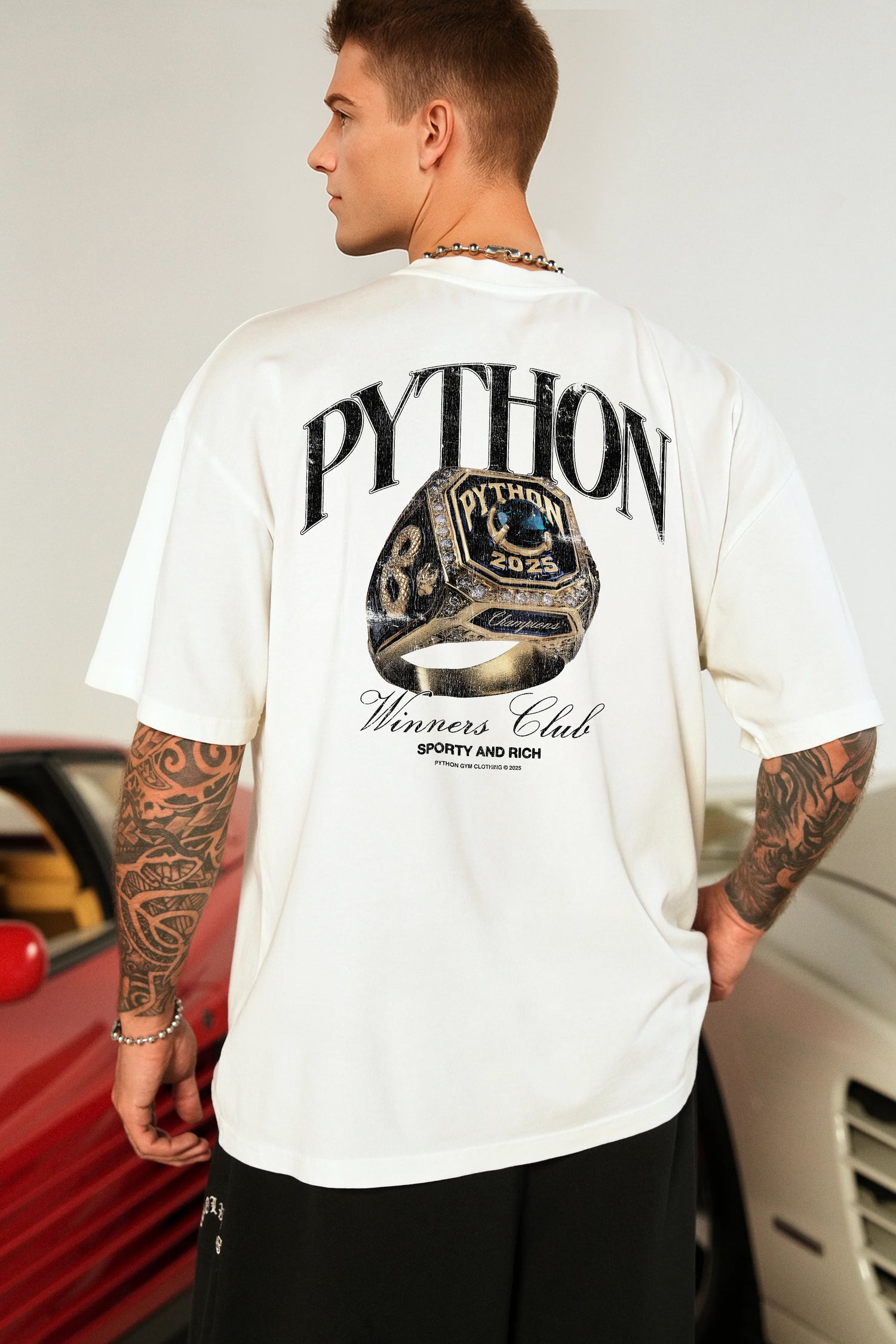 PYTHON RING GRAPHIC T SHIRT - OVERSIZED