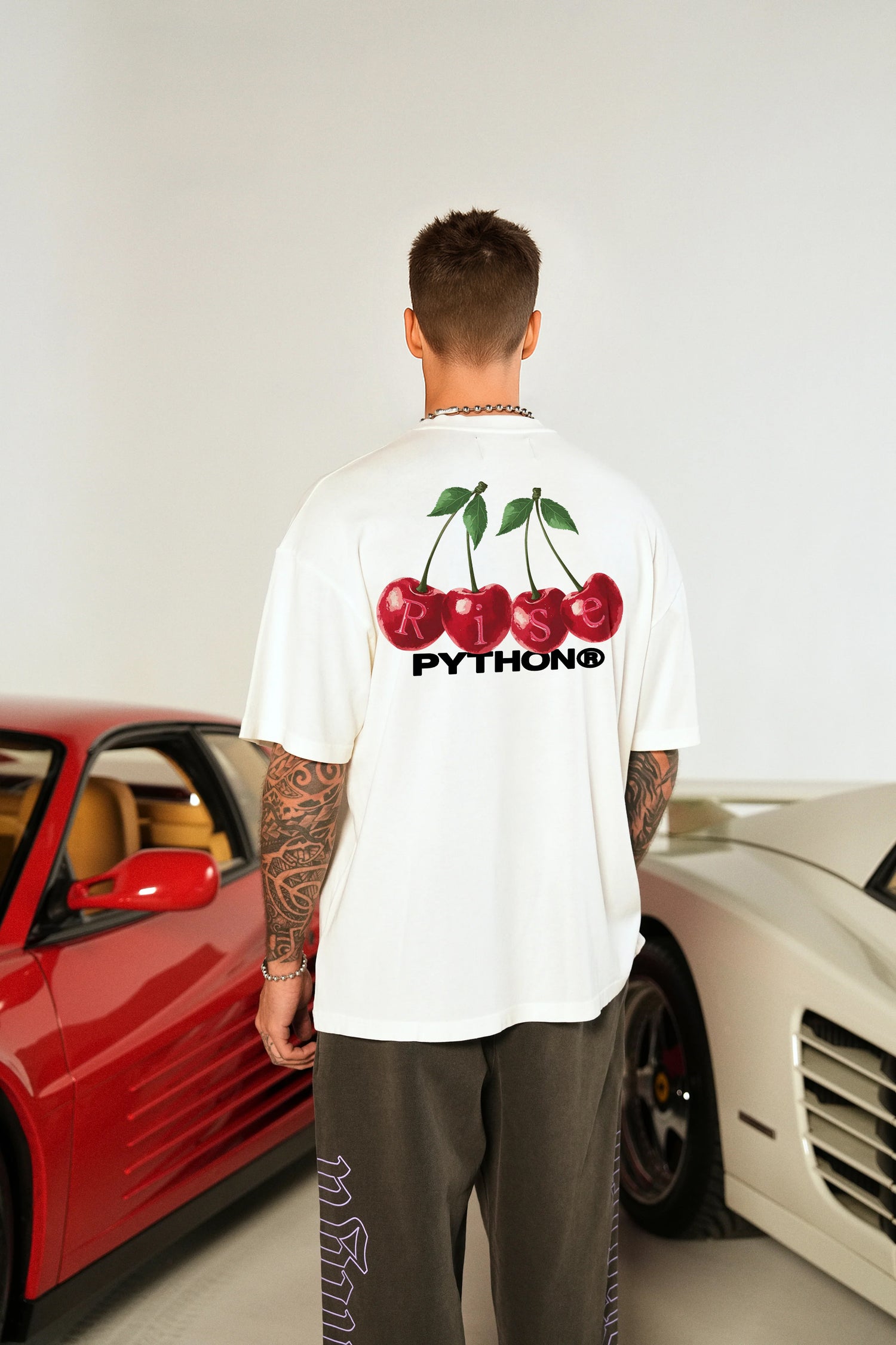 CHERRIES GRAPHIC T SHIRT - OVERSIZED