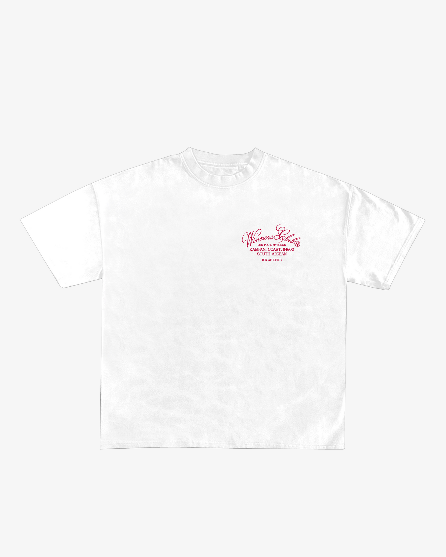 WINNERS CLUB WHITE GRAPHIC T SHIRT - OVERSIZED