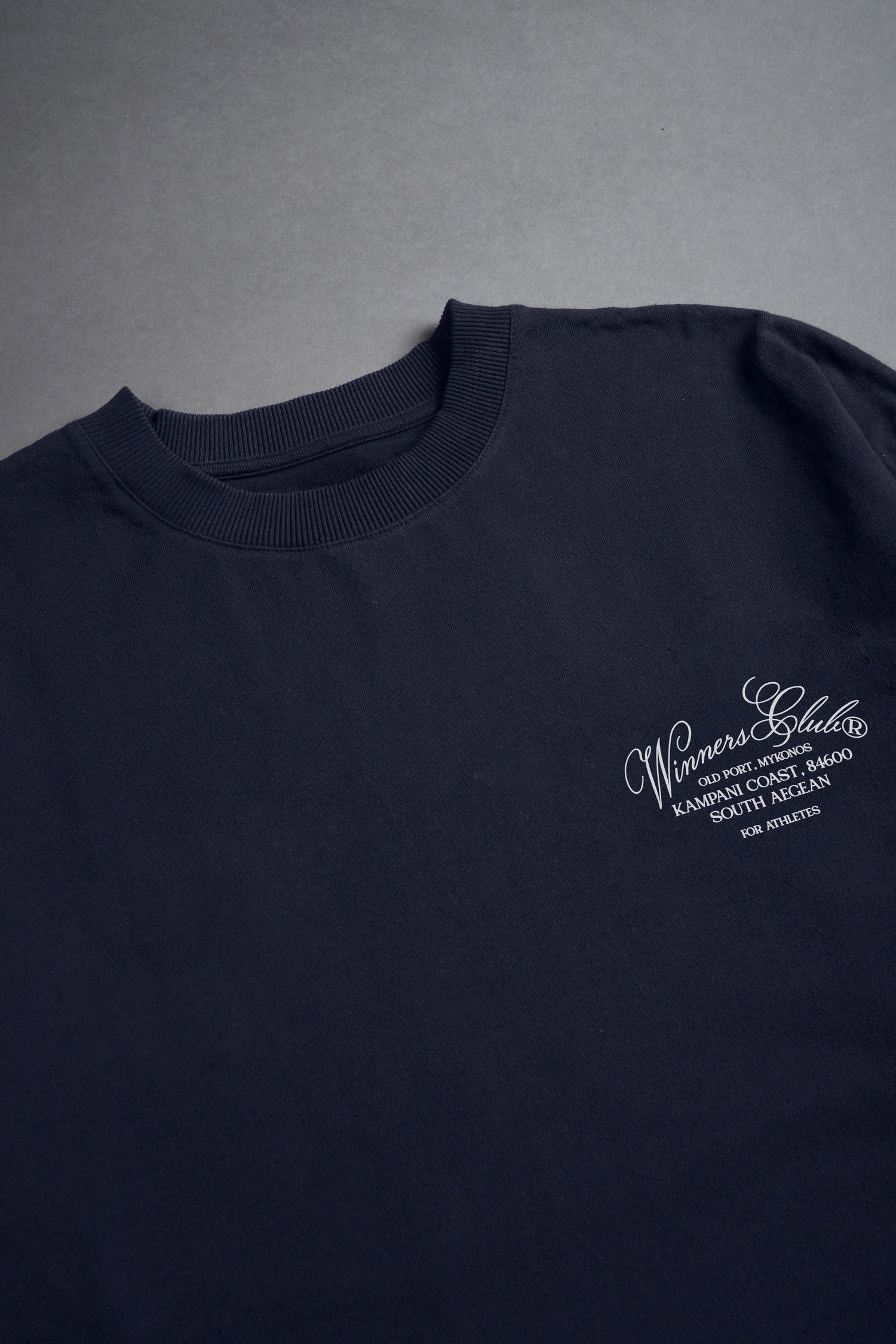 WINNERS CLUB NAVY GRAPHIC T SHIRT - OVERSIZED