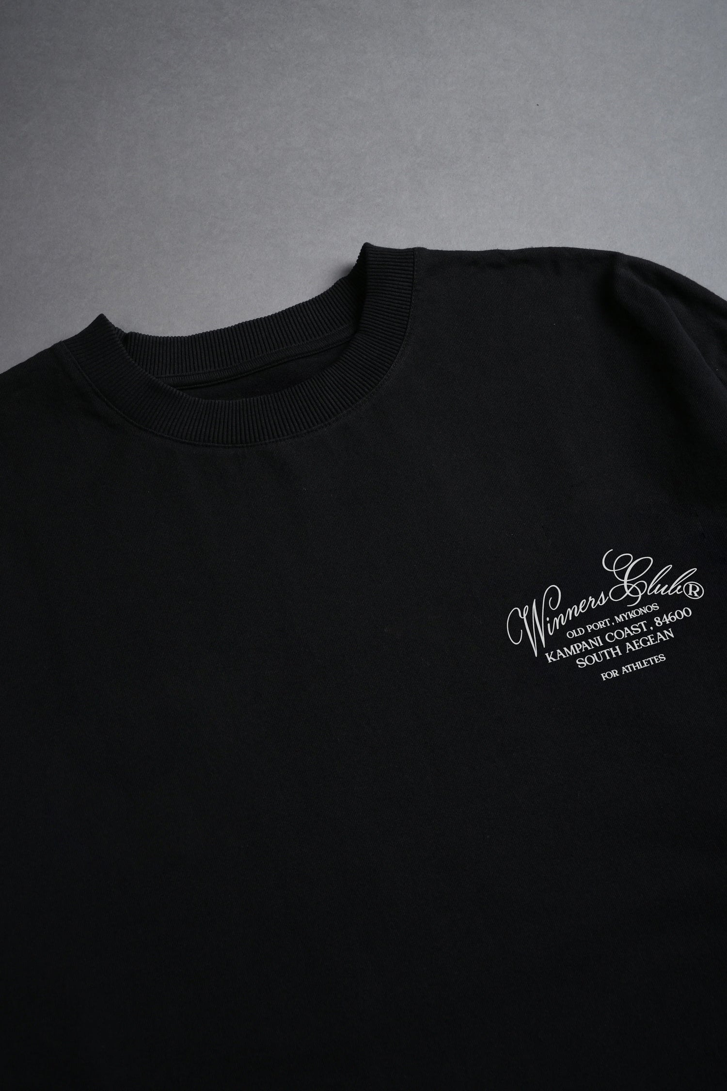 WINNERS CLUB BLACK GRAPHIC T SHIRT - OVERSIZED