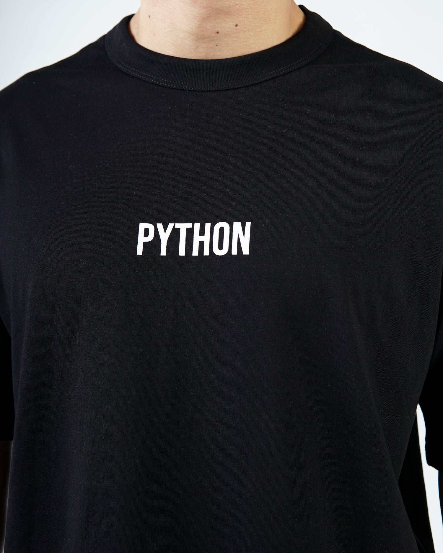 Python Snake Text Black Oversized