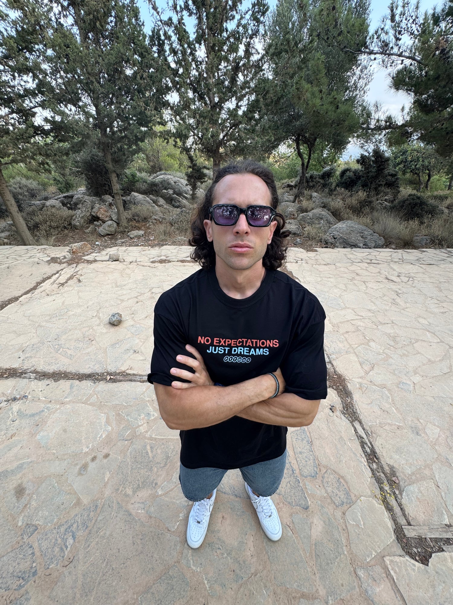 DREAMS BLACK GRAPHIC T SHIRT - OVERSIZED