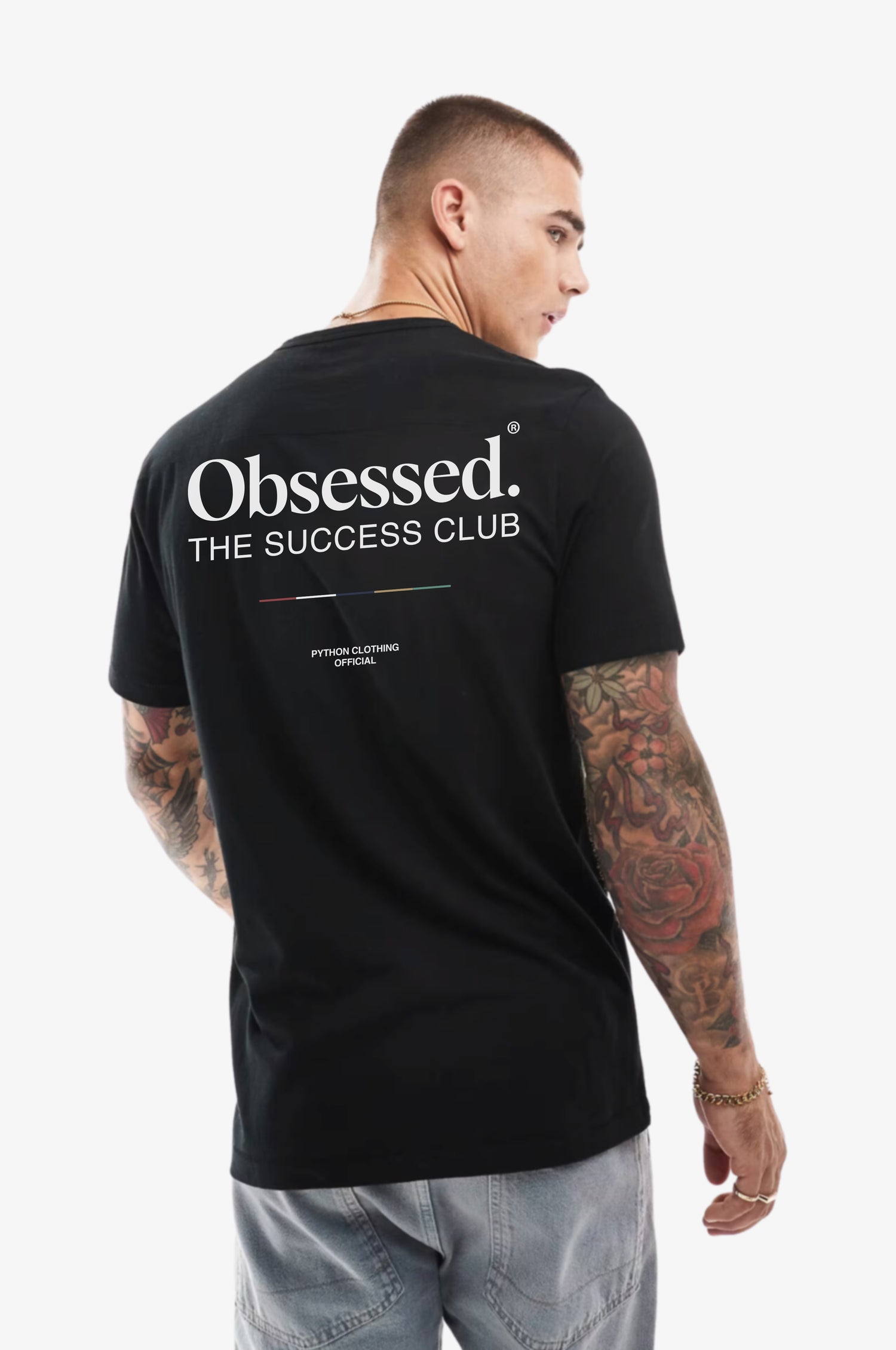 OBSESSED BLACK GRAPHIC T SHIRT Classic Fit T Shirt