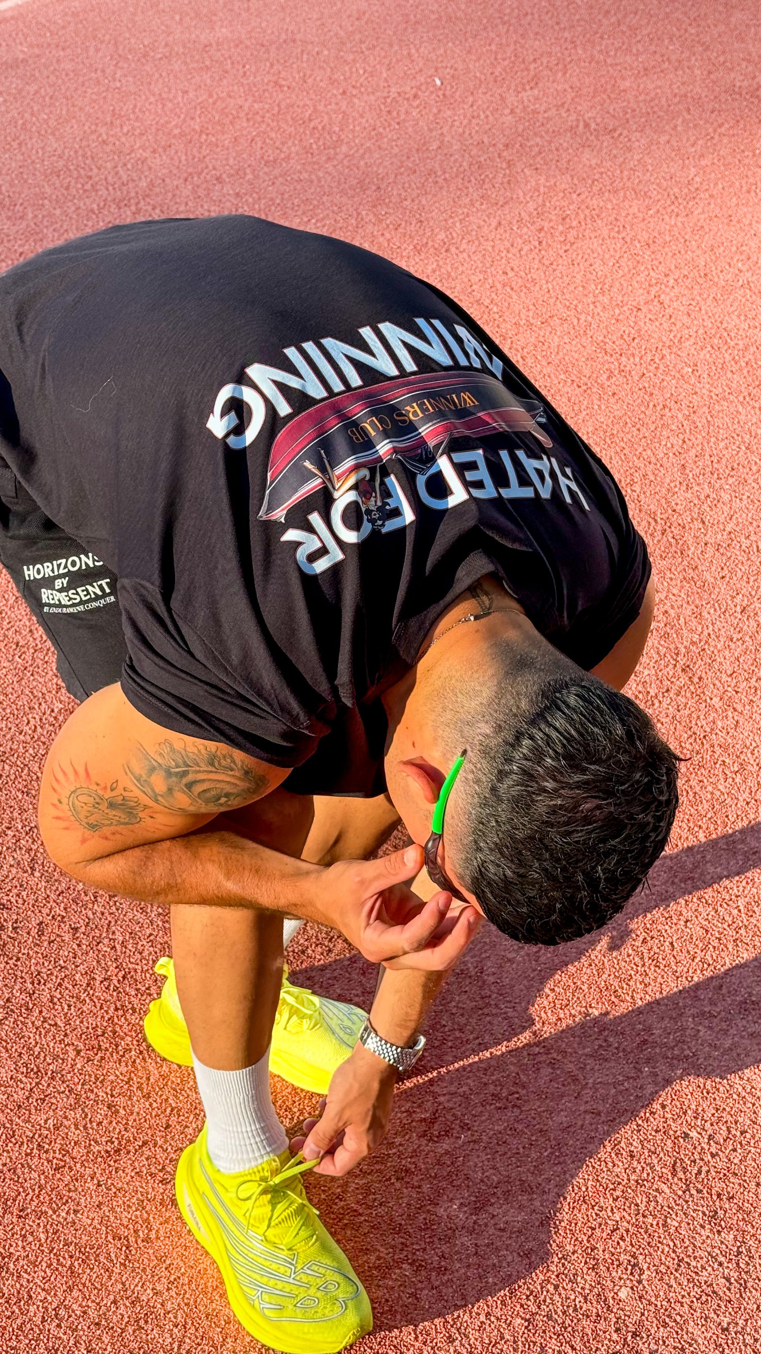 WINNERS CLUB BLACK GRAPHIC T SHIRT - OVERSIZED