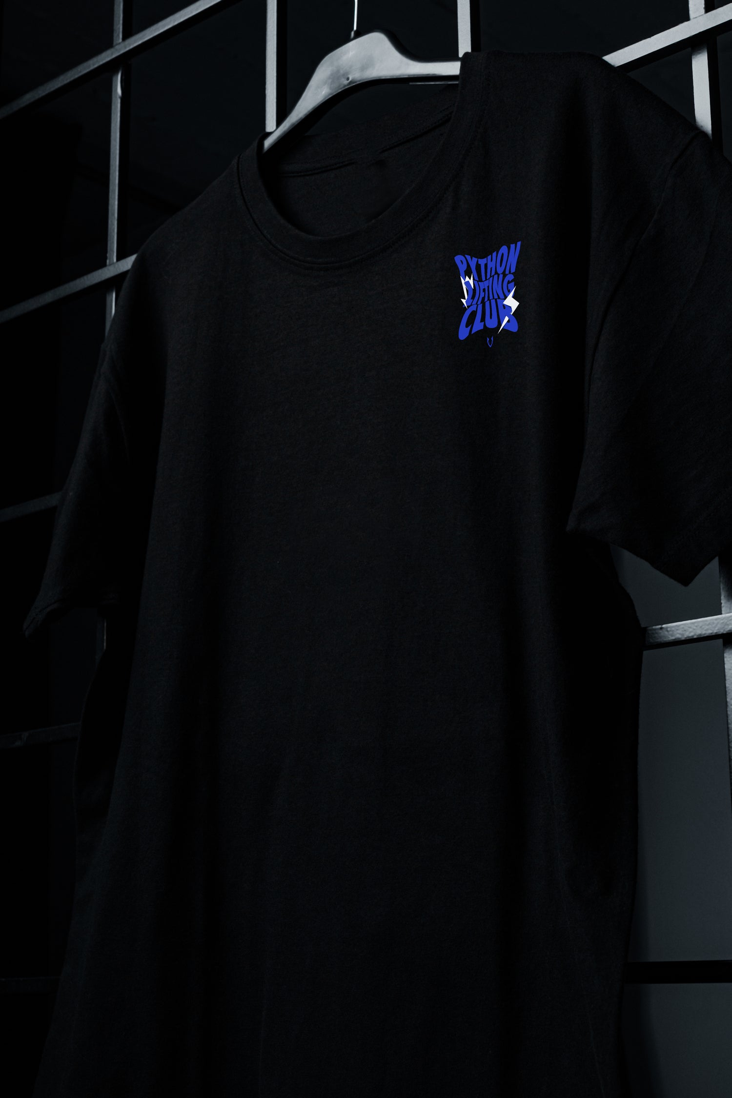 Python Lifting Club Blue Letters Oversized