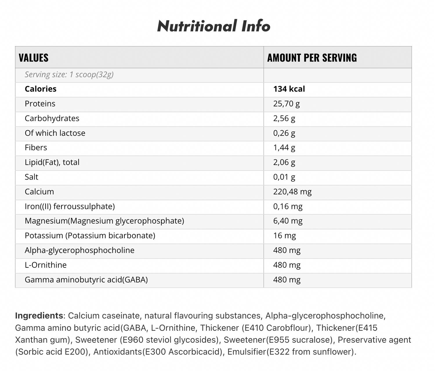 Night Protein 750g