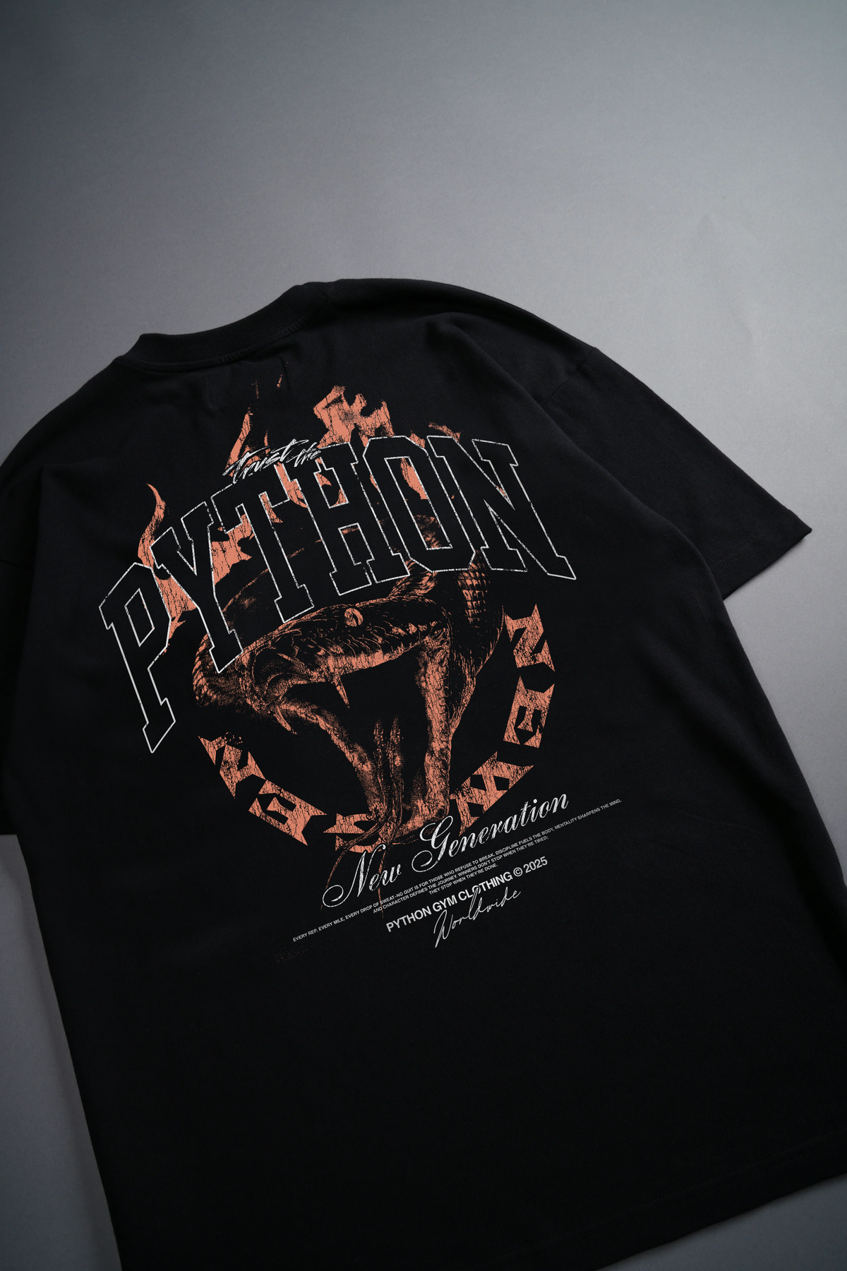 Python Icon Shirt LIMITED PYTHON NEW GEN GRAPHIC T SHIRT - OVERSIZED – Pythongymclothing