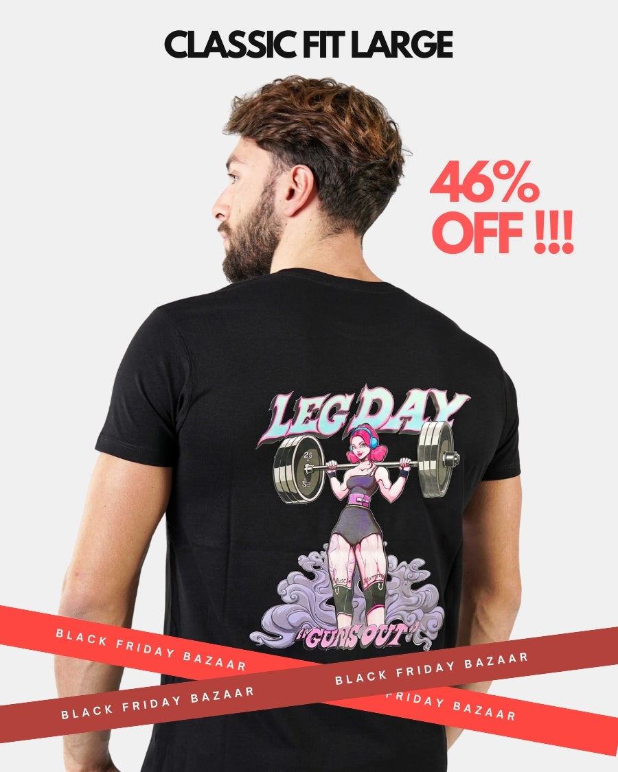 Leg Day Graphic Classic Fit T-Shirt BLACK FRIDAY BAZAAR