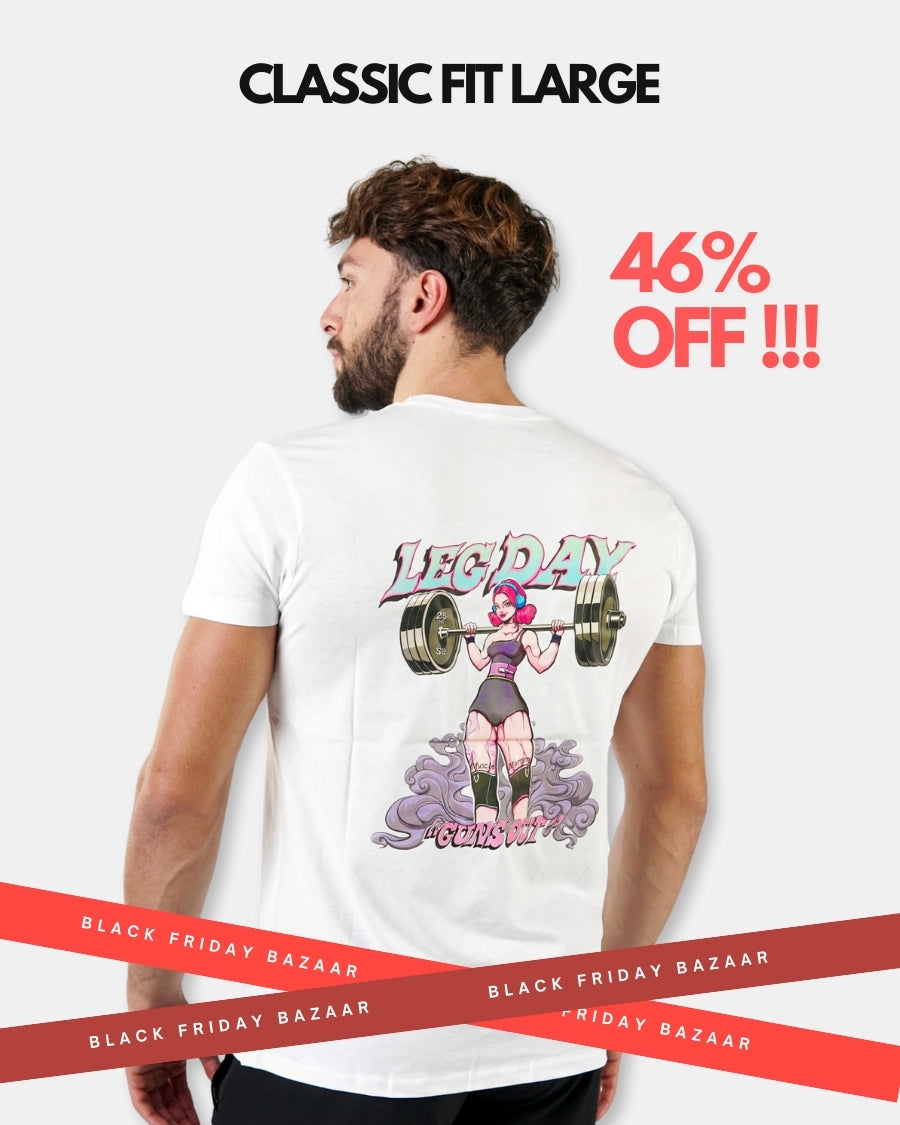 Leg Day Graphic Classic Fit T-Shirt BLACK FRIDAY BAZAAR..