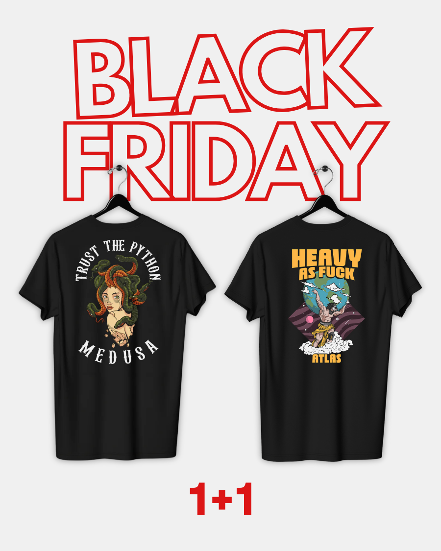 1+1 CLASSIC FIT BUNDLE BLACK FRIDAY MEDUSA(black) + ATLAS(black)