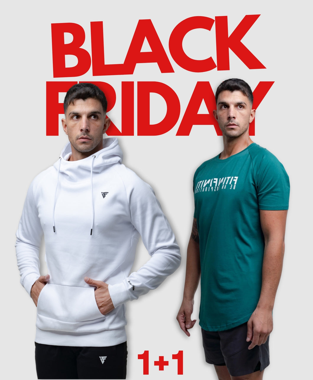 1+1 BUNDLE FITINFINITI HOODIE(white) + T SHIRT(green)