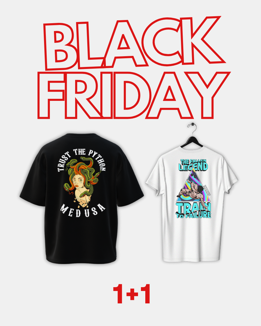 1+1 BUNDLE BLACK FRIDAY MEDUSA OVERSIZED(black) + ICARUS CLASSIC(white)