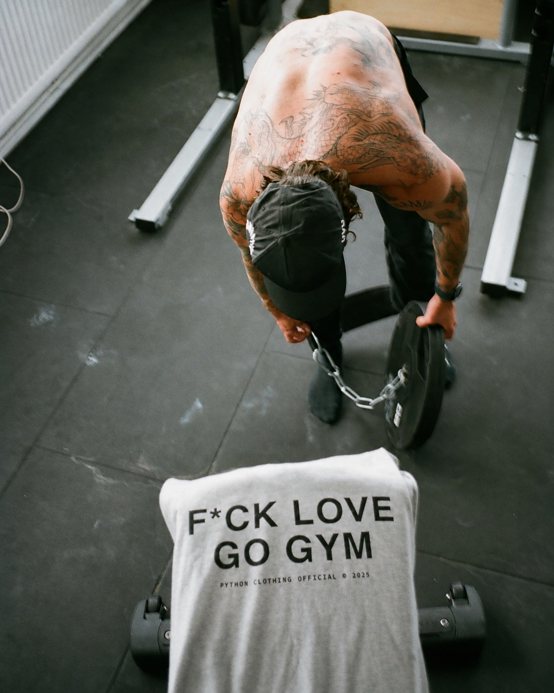 F*CK LOVE GO GYM GRAPHIC T SHIRT - OVERSIZED