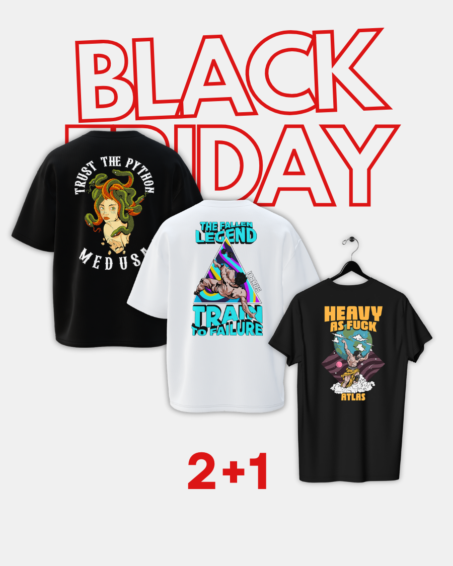 2+1 BUNDLE BLACK FRIDAY MEDUSA OVERSIZED(black) +ICARUS OVERSIZED(white)+ATLAS CLASSIC(black)