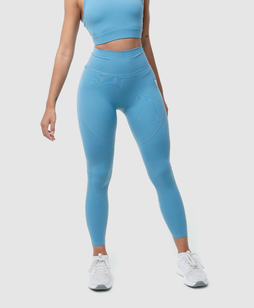 BLUE LEGGINGS PYTHON//FITINFINITI