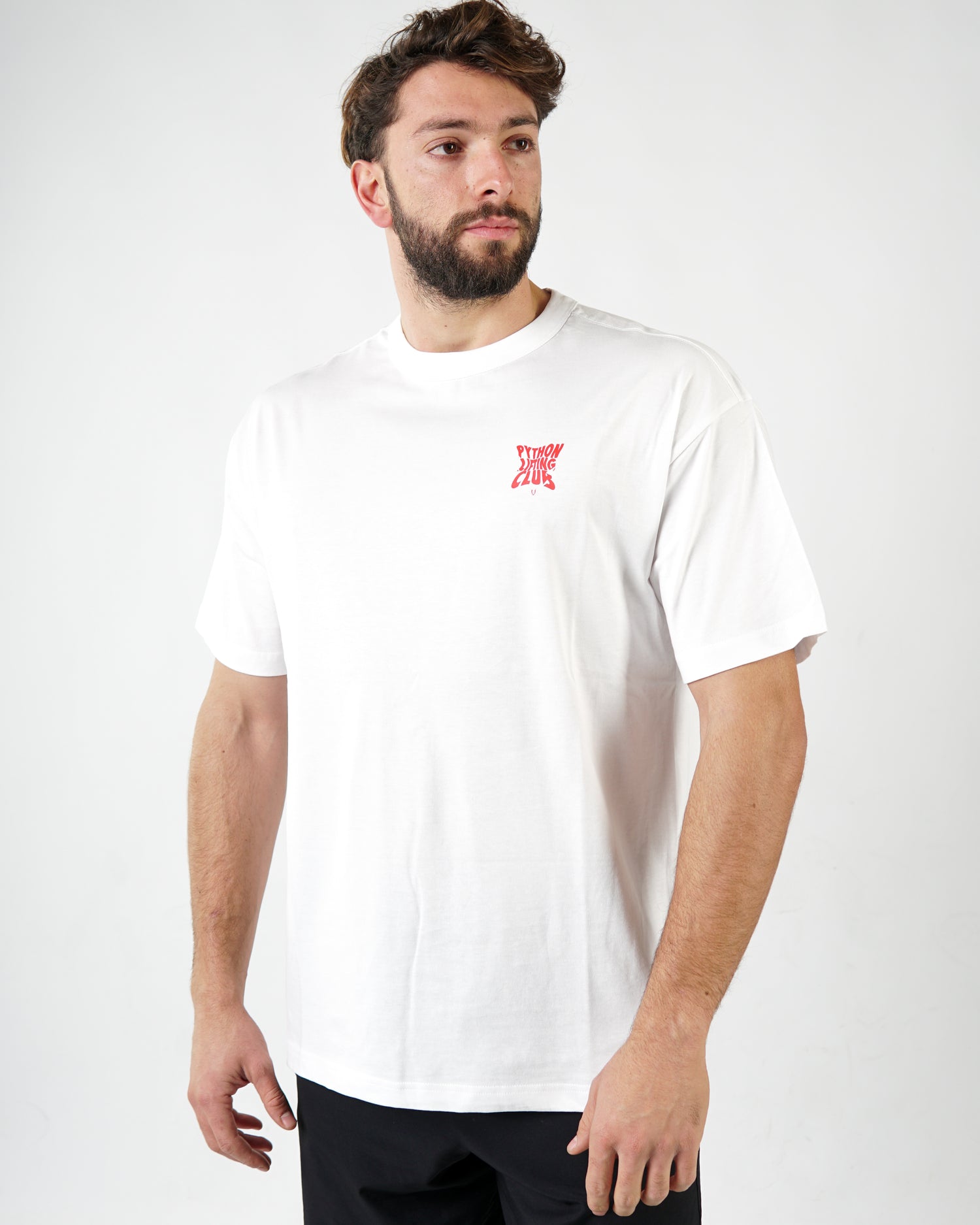 Python Lifting Club Red Letters Oversized