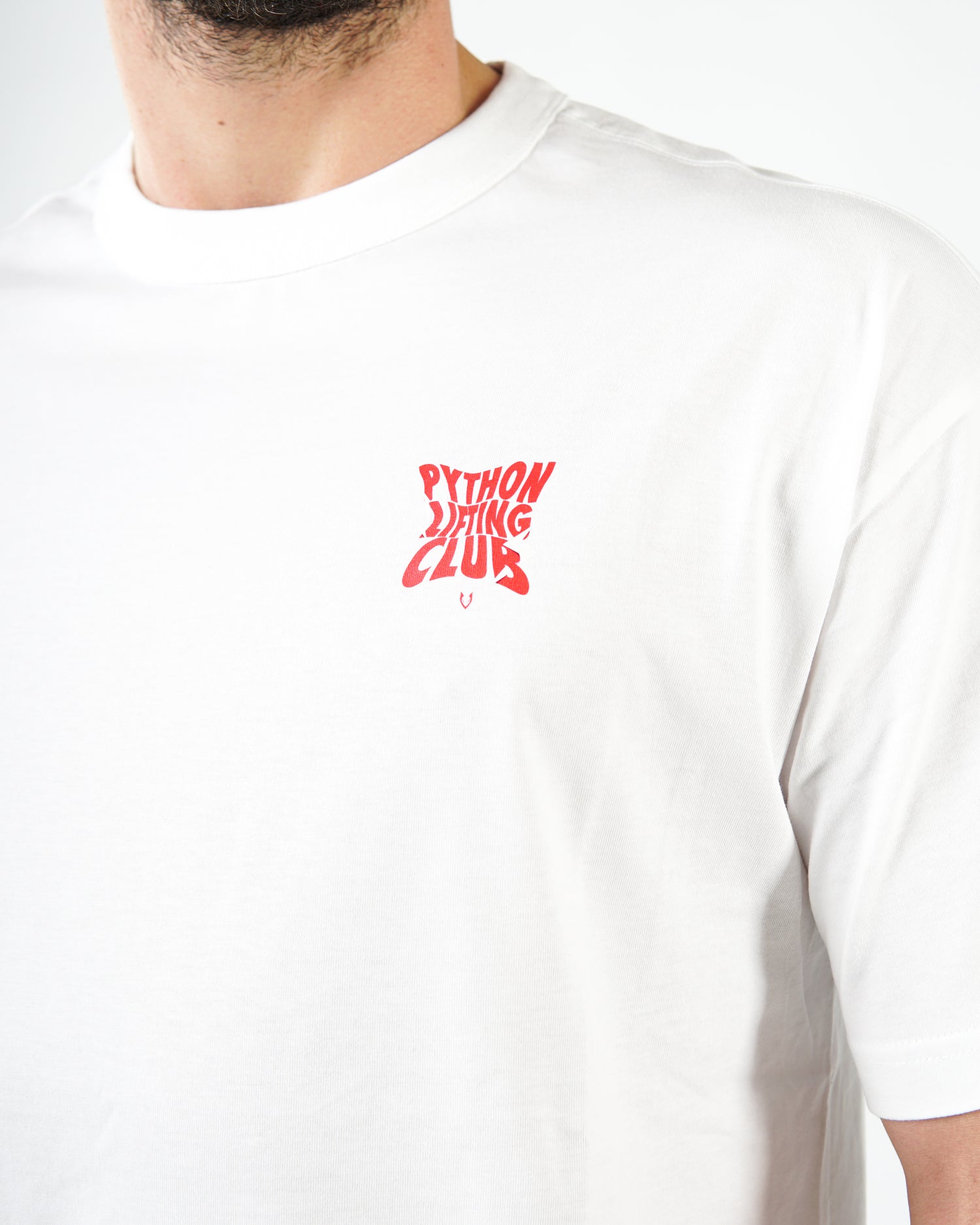 Python Lifting Club Red Letters Oversized