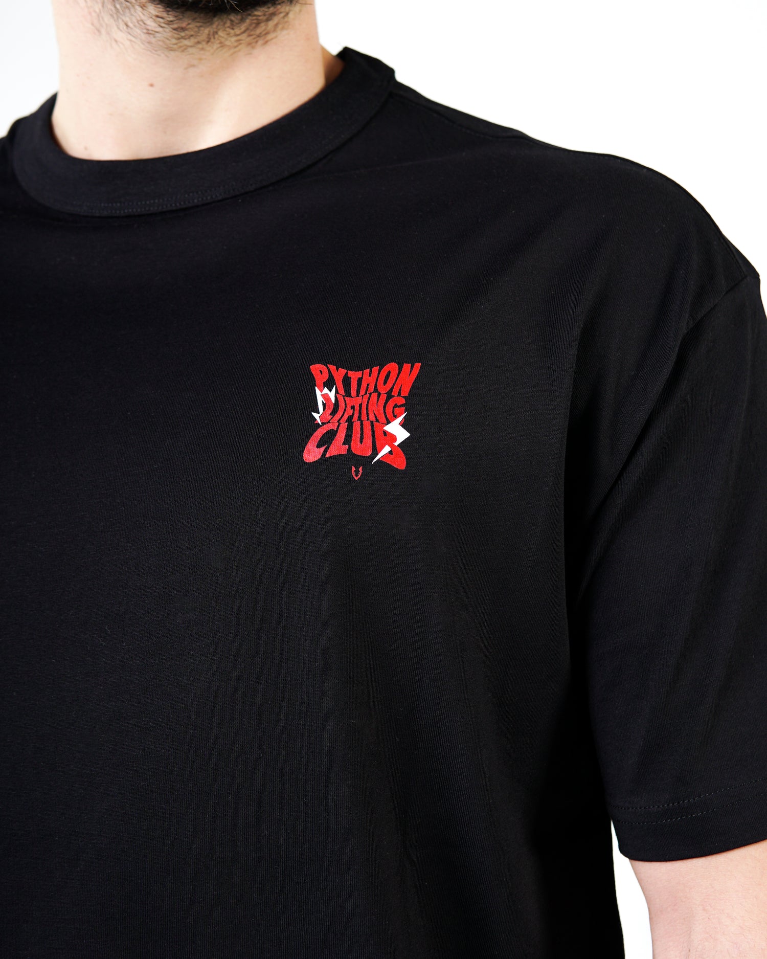 Python Lifting Club Red Letters Oversized