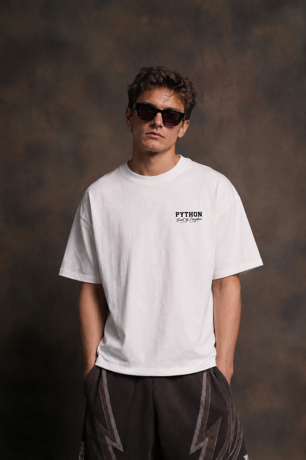 BUILT BY DISCIPLINE WHITE T SHIRT - Classic fit