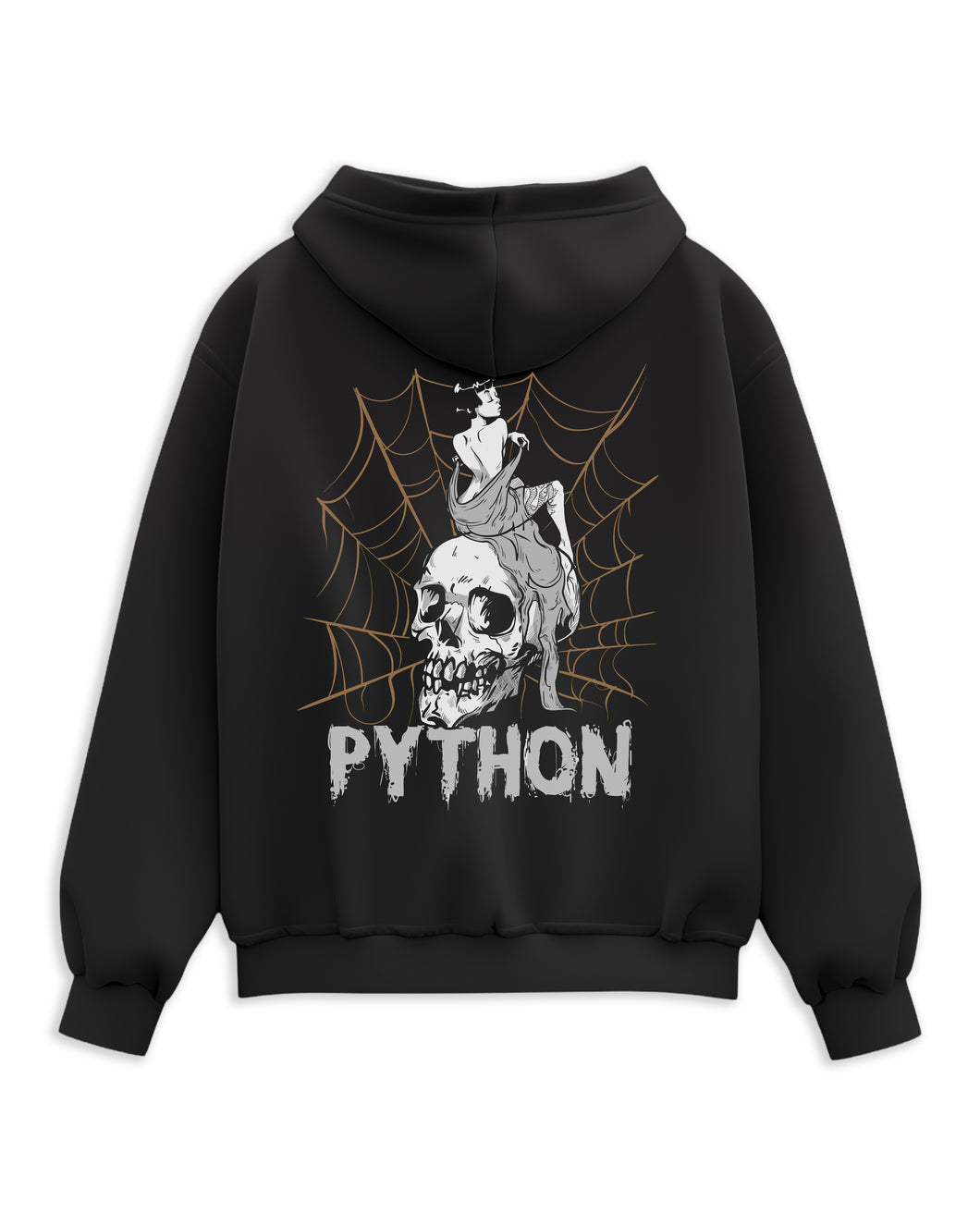 Python Skull  Graphic Hoodie