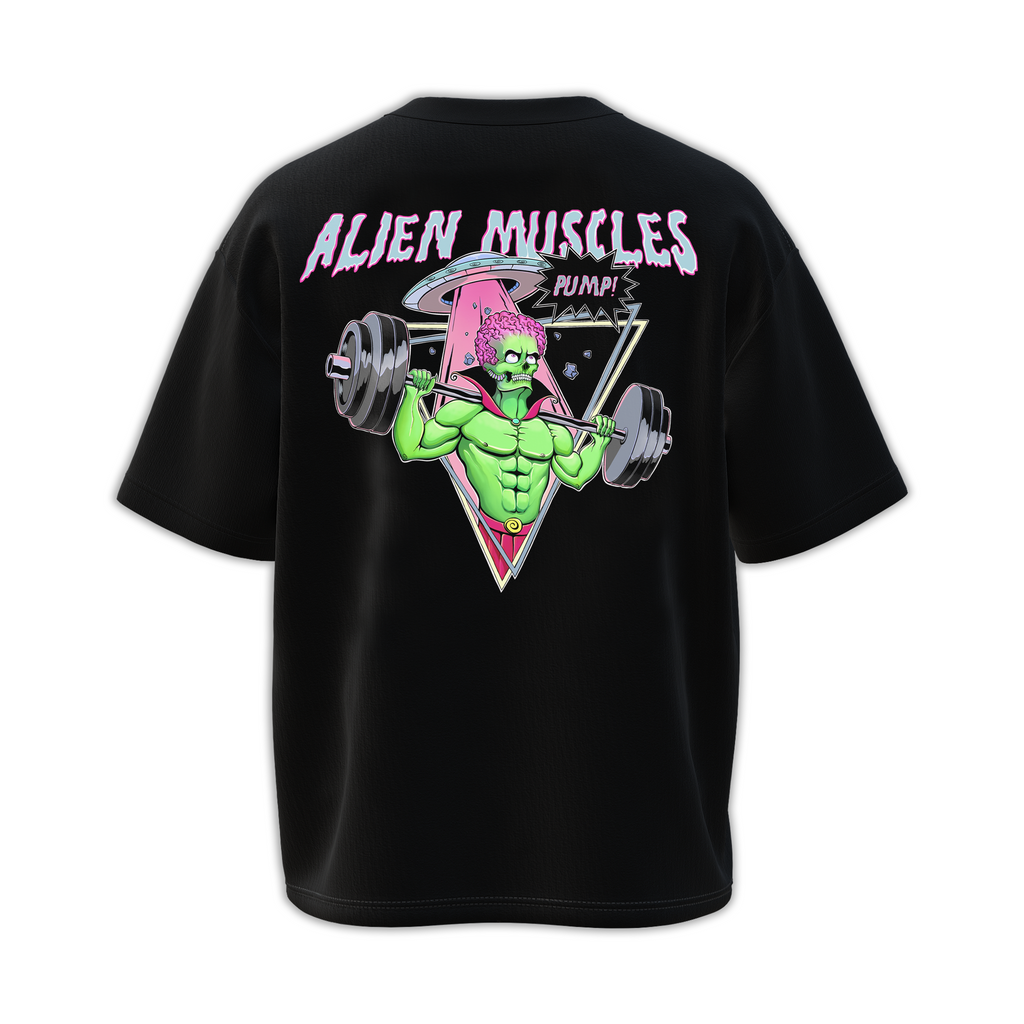 ALIEN MUSCLES GRAPHIC T SHIRT - OVERSIZED