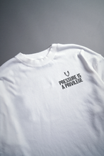 Load image into Gallery viewer, PRESSURE IS A PRIVILEGE GRAPHIC T SHIRT - OVERSIZED
