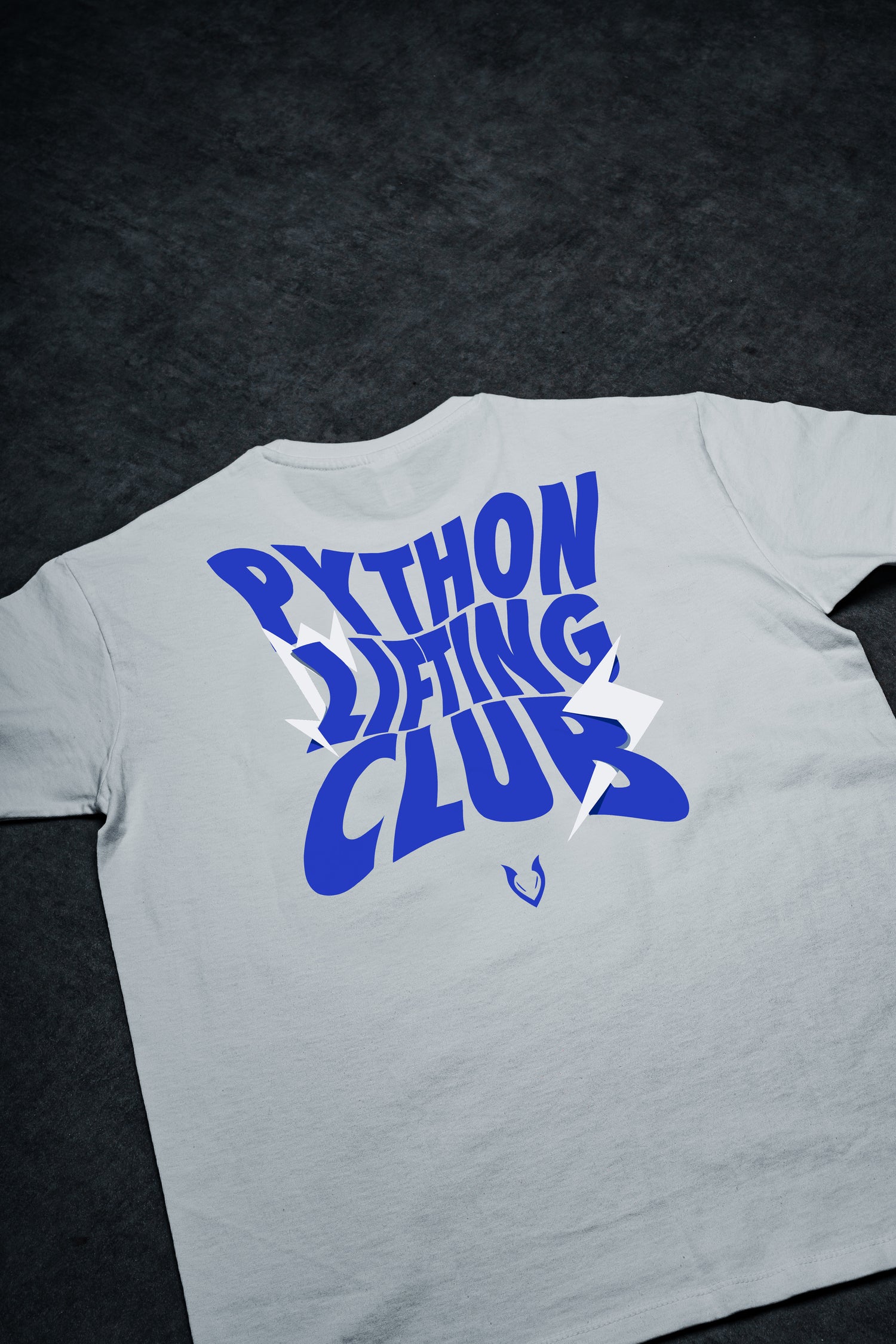 Python Lifting Club Blue Letters Oversized